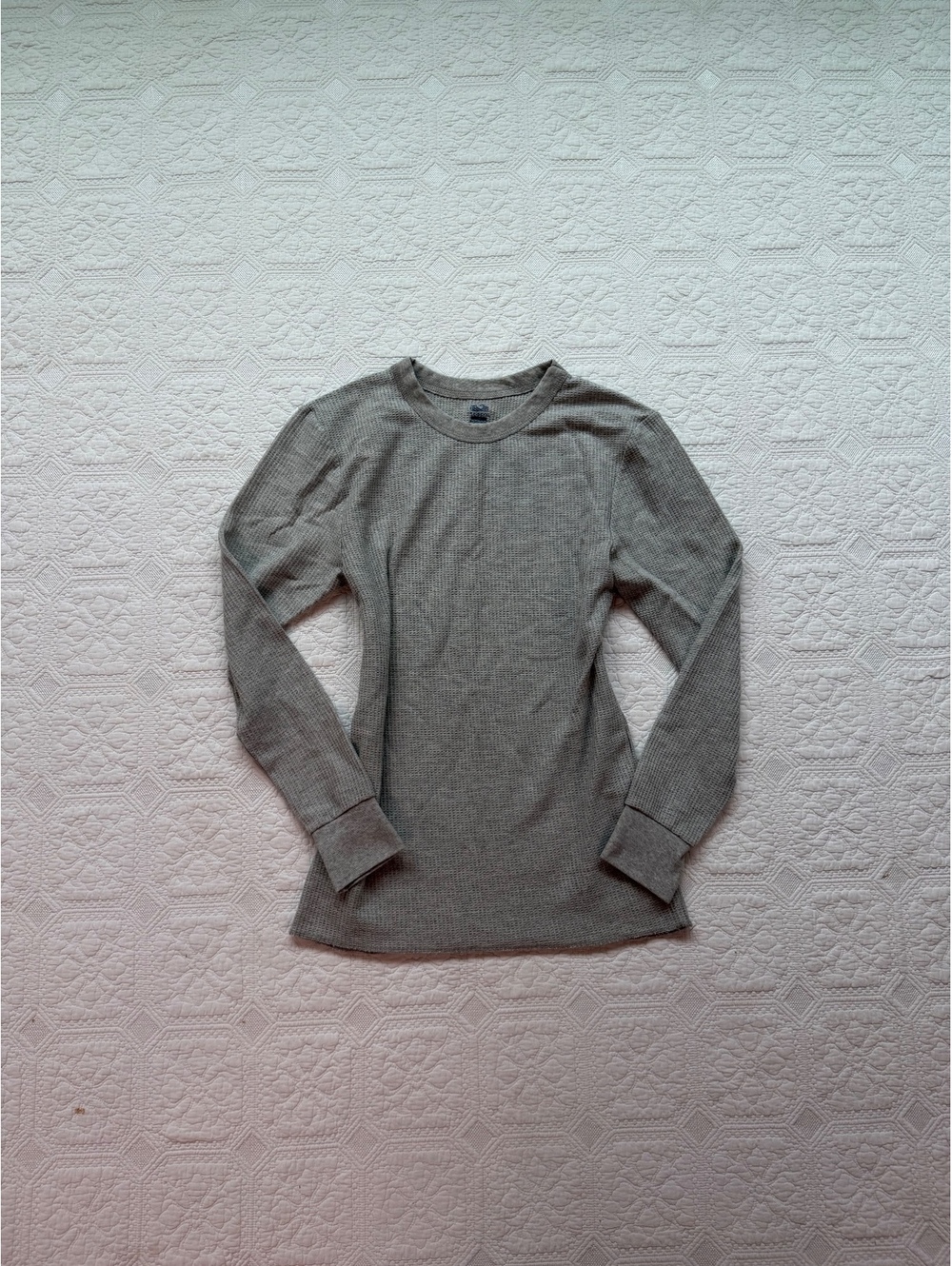 Women’s Gray Thermal Long Sleeve Shirt Size large